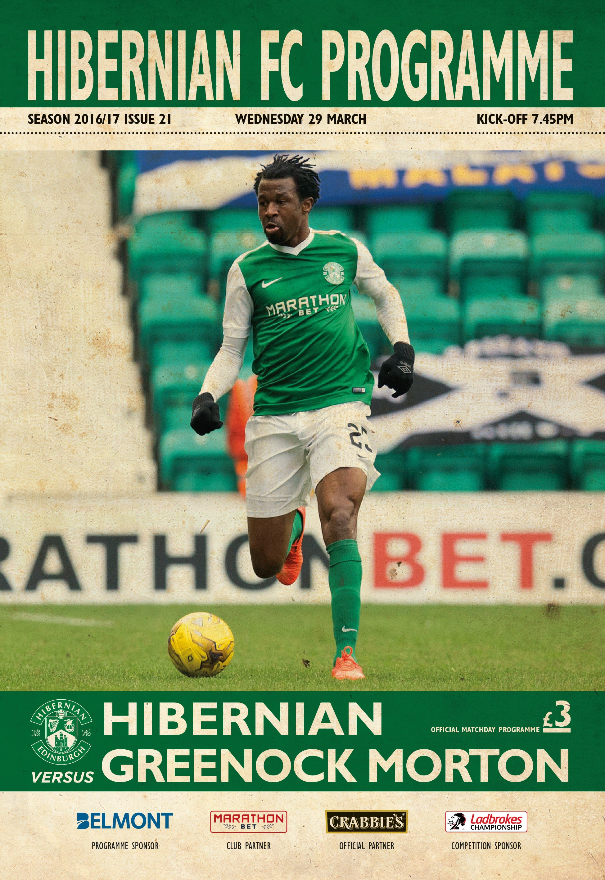 HIBERNIAN v GREENOCK MORTON 2016/17 (29th March 2017)
